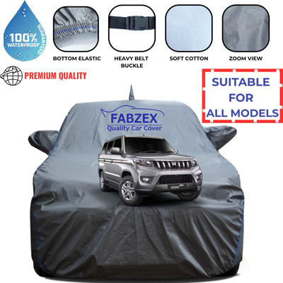 FABZEX Waterproof Car Cover For Mahindra Bolero (With Mirror Pockets)(Grey)