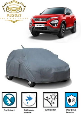 POSUKI Car Cover For Tata Harrier (With Mirror Pockets)(Grey)