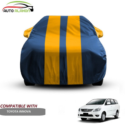 AUTO ALAXON Car Cover For Toyota Innova (With Mirror Pockets)(Blue, Yellow)