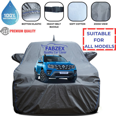 FABZEX Waterproof Car Cover For Renault Duster (With Mirror Pockets)(Grey)