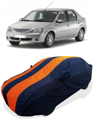 Coxtor Car Cover For Renault Logan 1.4 GLX (With Mirror Pockets)(Orange)