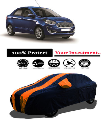 Amexride Car Cover For Ford Figo Aspire 1.5 TDCi Trend (With Mirror Pockets)(Orange)