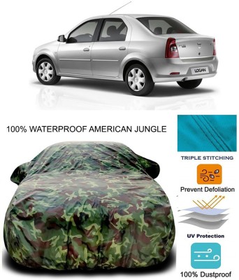 Genipap Car Cover For Mahindra Logan Edge (With Mirror Pockets)(Multicolor)