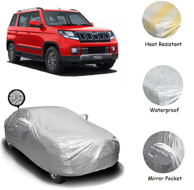 AUTOFIT Car Cover For Mahindra TUV300 (With Mirror Pockets)(Silver)