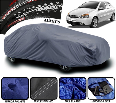 ALMICS Car Cover For Tata Indigo CS (With Mirror Pockets)(Grey)