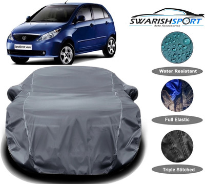 Swarish Car Cover For Tata Indica Vista (With Mirror Pockets)(Grey)