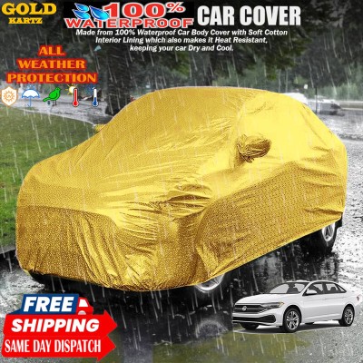 GOLDKARTZ Car Cover For Volkswagen Jetta(Gold)