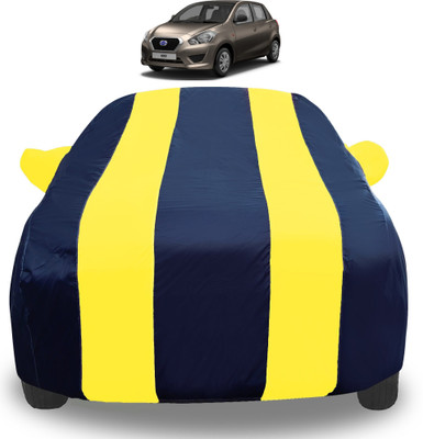 Auto Hub Car Cover For Datsun Go (With Mirror Pockets)(Yellow)