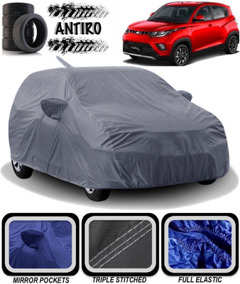 ANTIRO Car Cover For Mahindra KUV100 (With Mirror Pockets)(Grey)