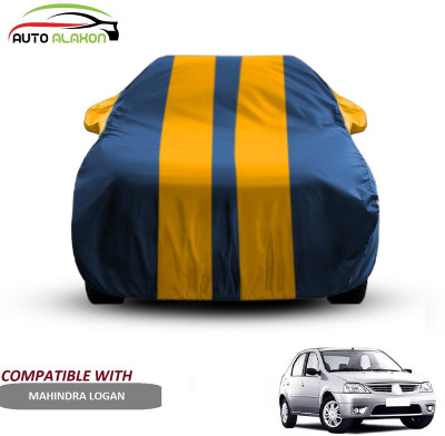 AUTO ALAXON Car Cover For Mahindra Logan (With Mirror Pockets)(Blue, Yellow)