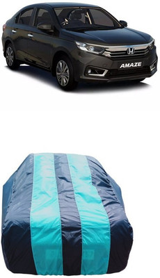 ATBROTHERS Car Cover For Honda Amaze VX i-DTEC (Without Mirror Pockets)(White, Blue)