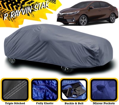 R Rayvin Star Car Cover For Toyota Corolla Altis (With Mirror Pockets)(Grey)