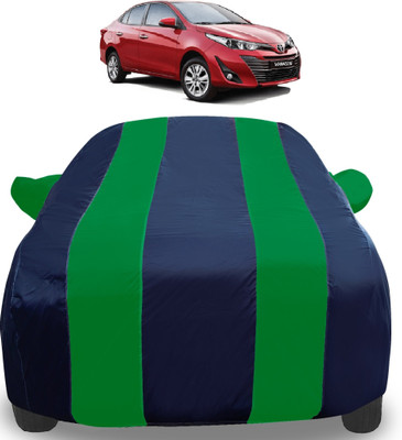 Auto Hub Car Cover For Toyota Yaris (With Mirror Pockets)(Green)