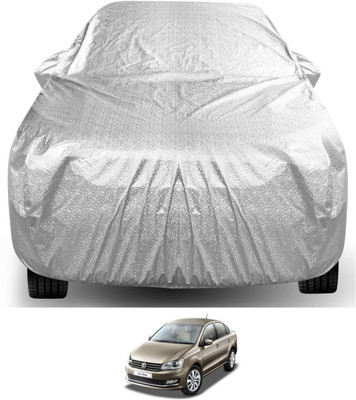 Auto Hub Car Cover For Volkswagen Vento (With Mirror Pockets)(Silver)
