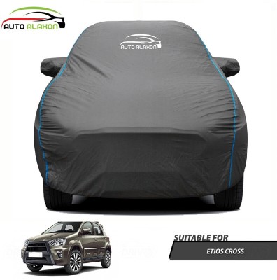 AUTO ALAXON Car Cover For Toyota Etios Cross (With Mirror Pockets)(Black)
