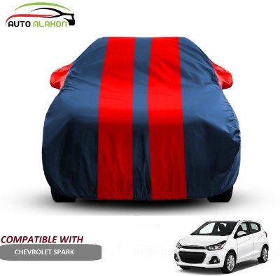 AUTO ALAXON Car Cover For Chevrolet Spark (With Mirror Pockets)(Blue, Red)