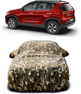 Autoapex Car Cover For Kia Sonet (With Mirror Pockets)(Multicolor, Yellow)