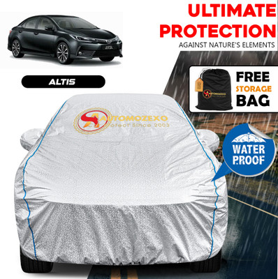 AUTOMOZEXO Car Cover For Toyota Altis (With Mirror Pockets)(Silver)