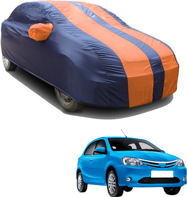 SS FOR YOUR SMART NEEDS Car Cover For Toyota Etios Liva (With Mirror Pockets)(Orange, Blue)