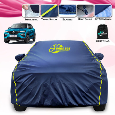 GARREGE Car Cover For Renault Kwid (With Mirror Pockets)(Blue, For 2019, 2020, 2021, 2022, 2023, 2024 Models)