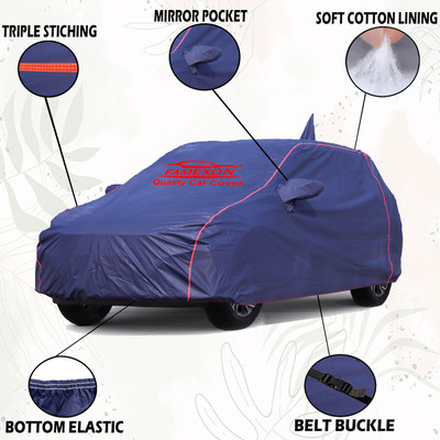 FAMEXON Car Cover For Toyota Innova Crysta (With Mirror Pockets)(Black)
