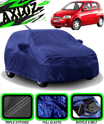 AXLOZ Car Cover For Chevrolet UVA (With Mirror Pockets)(Blue)