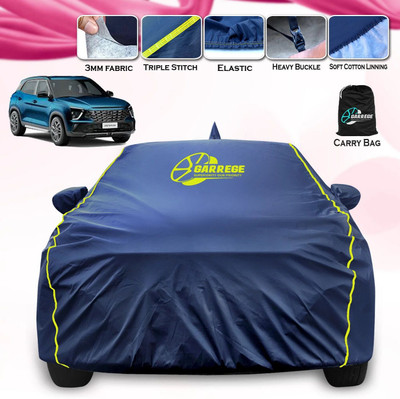 GARREGE Car Cover For Hyundai Creta 1.4 S Diesel (With Mirror Pockets)(Blue, For 2022, 2023, 2024 Models)
