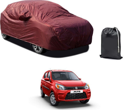 GOSHIV-car and bike accessories Car Cover For Maruti Suzuki Alto K10 (With Mirror Pockets)(Maroon)