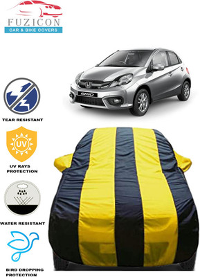 FUZICON Car Cover For Honda Brio(Yellow, Blue)