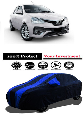Amexride Car Cover For Toyota Etios V (With Mirror Pockets)(Multicolor)