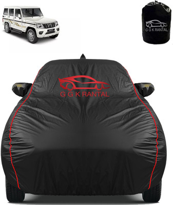 G G K RANTAL Car Cover For Mahindra Bolero (With Mirror Pockets)(Black)