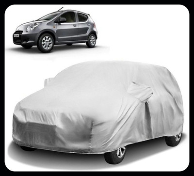 QLAX Car Cover For Maruti A-Star (With Mirror Pockets)(Silver)