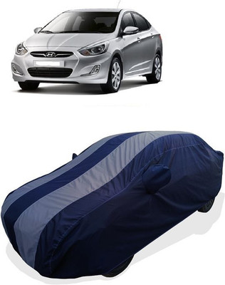 QLAX Car Cover For Maruti Accent 1.6i (With Mirror Pockets)(Grey)