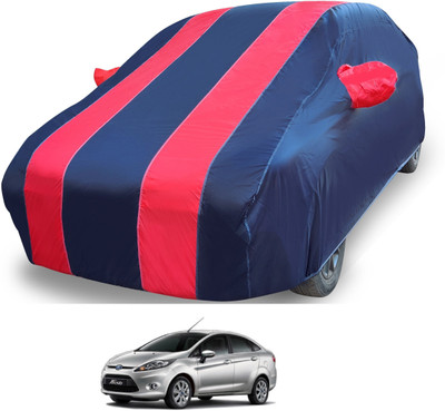 MOCKHE Car Cover For Ford Fiesta (With Mirror Pockets)(Red)