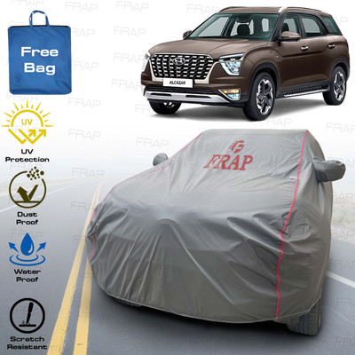 Frap Car Cover For Hyundai Alcazar (With Mirror Pockets)(Grey, Red, For 2021, 2022, 2023, 2024 Models)
