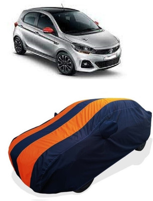 Coxtor Car Cover For Tata Tiago JTP Petrol (With Mirror Pockets)(Orange)