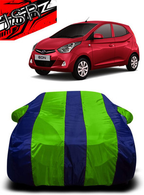 J S R Car Cover For Hyundai EON 1.0 Kappa Magna Plus Optional (With Mirror Pockets)(Green, Blue)
