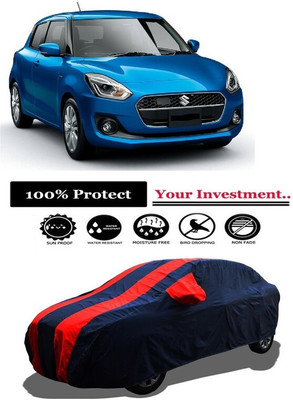 Amexride Car Cover For Maruti Suzuki Swift Hybrid (With Mirror Pockets)(Red)