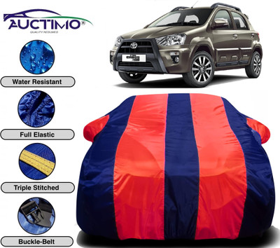 AUCTIMO Car Cover For Toyota Etios Cross (With Mirror Pockets)(Multicolor)