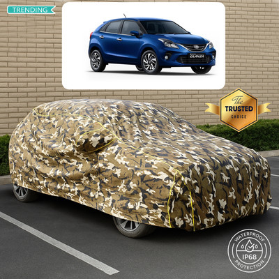 CODOKI Car Cover For Toyota Glanza G CVT Petrol (With Mirror Pockets)(Yellow, Multicolor)