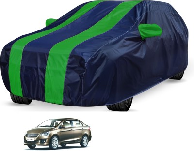 Auto Hub Car Cover For Maruti Suzuki Ciaz (Without Mirror Pockets)(Black, Green)