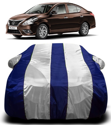 AXLOZ Car Cover For Nissan Sunny (With Mirror Pockets)(Multicolor)