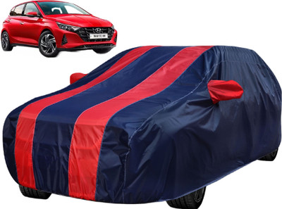 Auto Hub Car Cover For Hyundai i20 (With Mirror Pockets)(Red)