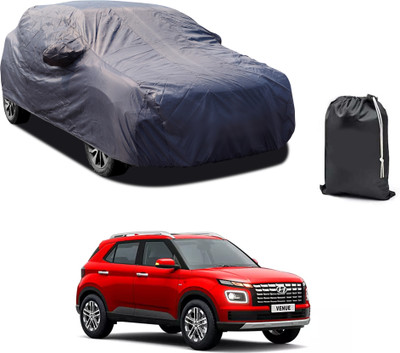 CODOKI Car Cover For Hyundai Venue (With Mirror Pockets)(Grey)