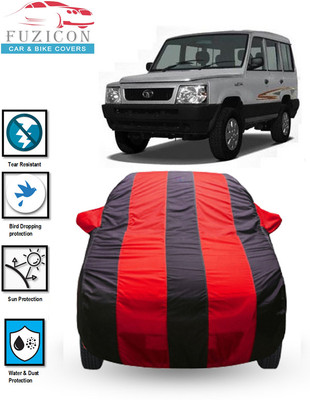FUZICON Car Cover For Tata Sumo Victa (With Mirror Pockets)(Blue, Red)