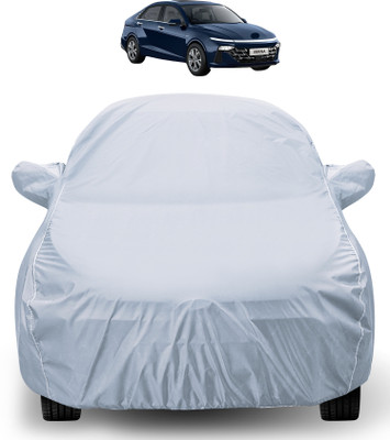 Auto Hub Car Cover For Hyundai Verna (With Mirror Pockets)(Silver)