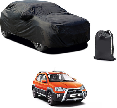 PAGORA Car Cover For Toyota Etios Cross (With Mirror Pockets)(Black)