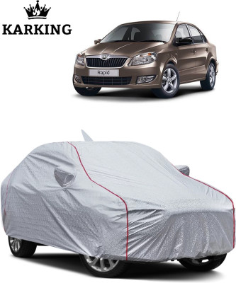 KARKING Car Cover For Skoda Rapid (With Mirror Pockets)(Silver)