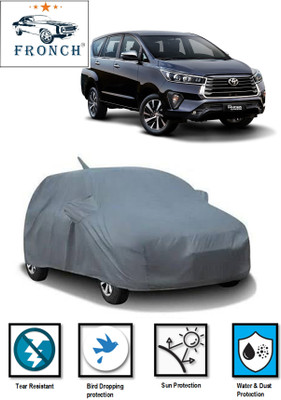 FRONCH Car Cover For Toyota Innova Crysta (With Mirror Pockets)(Grey)
