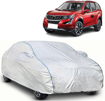 WSK Car Cover For Mahindra XUV500 AT W10 AWD (With Mirror Pockets)(Silver, Blue)